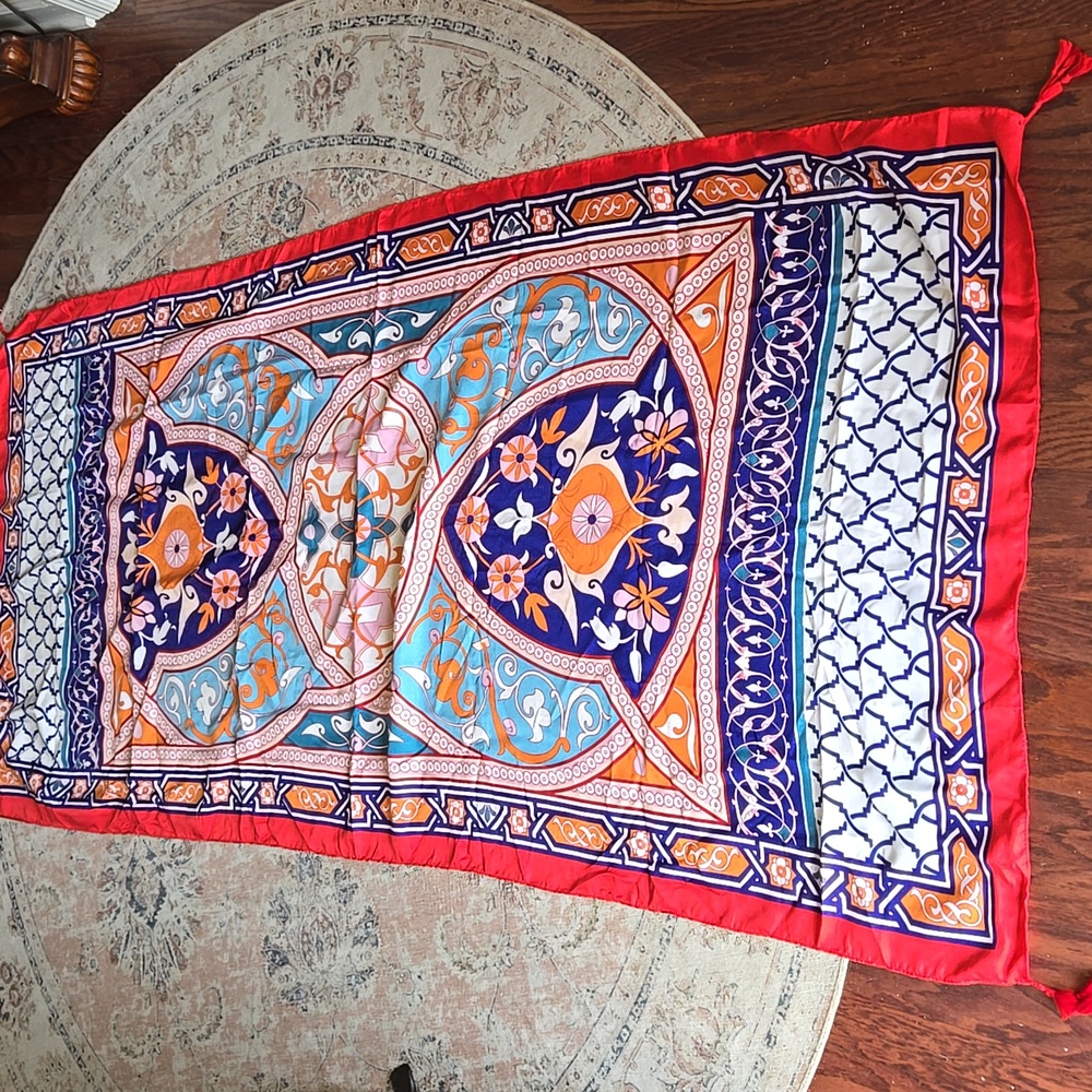 Colorful Geometric Patterned Rectangular Scarf Ta… - image 3